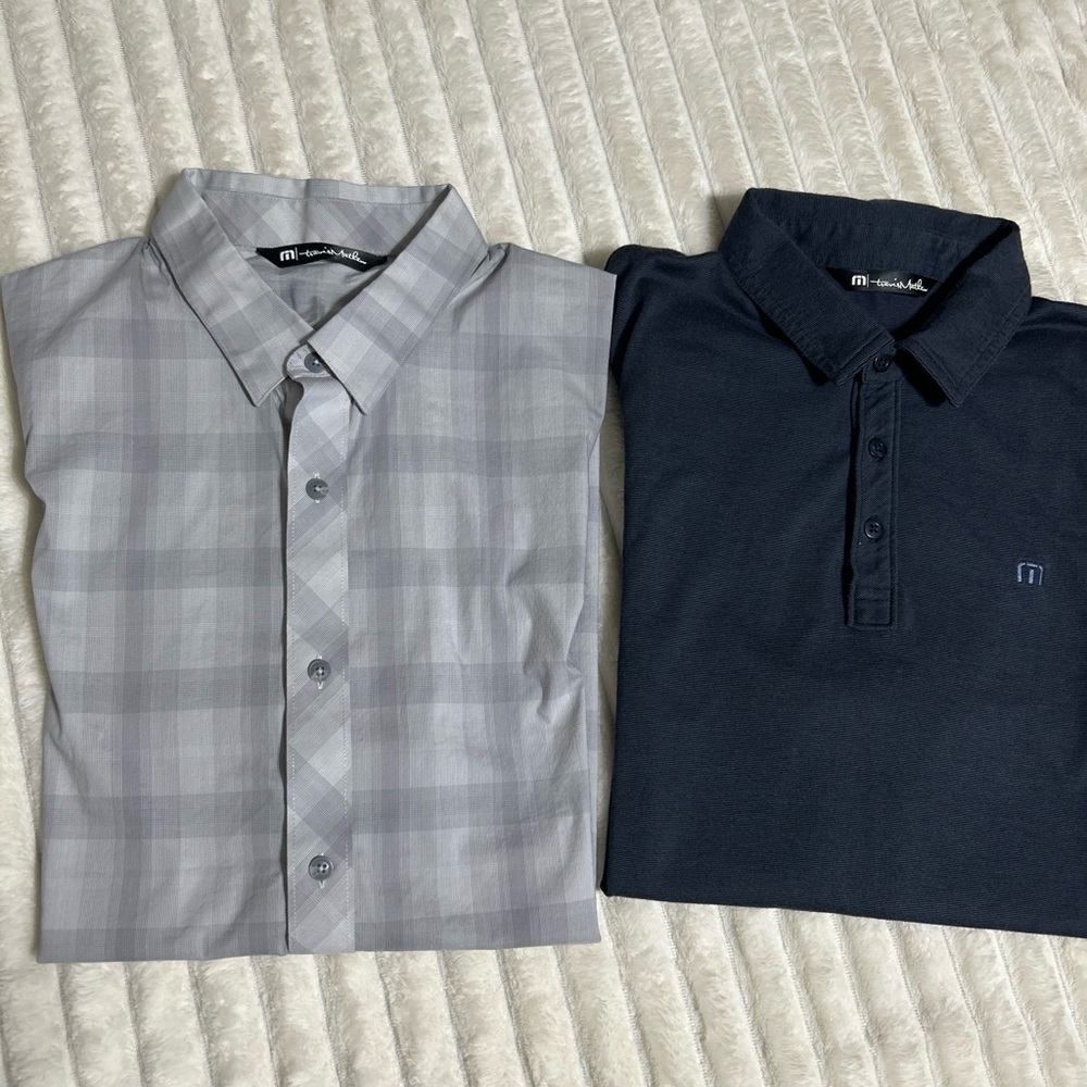 Travis Mathew Short Sleeve Polo Shirts Size Large EUC